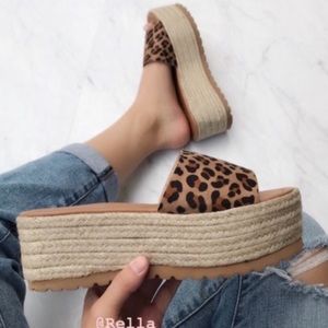 Leopard Animal Print Platform Sandal